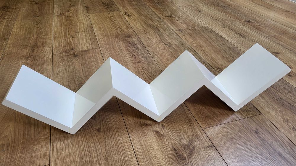 Półki ścienne na książki zygzak 2 sztuki