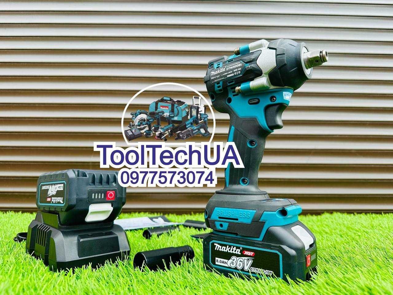 Акумуляторний Безщітковий Гайкокрут Makita DTW500 XGT +4 головки 2 АКБ