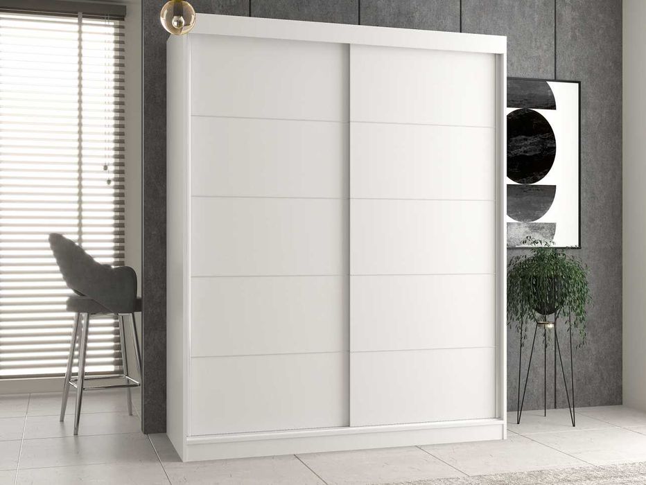 SZAFA Przesuwna 2 Drzwi Półki IGA 160 cm + Szprosy RÓŻNE KOLORY