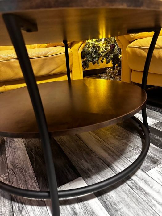 Стол кофейный в стиле лофт 88×88