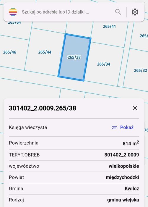 Sprzedam działkę budowlaną 814 m2 w Luboszu. ( Wielkopolska )