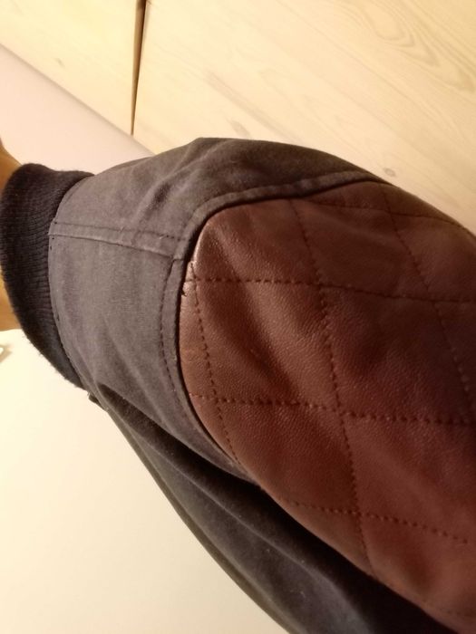 Selected kozia skóra kurtka męska skórzana bomber M przejściowa wiatro