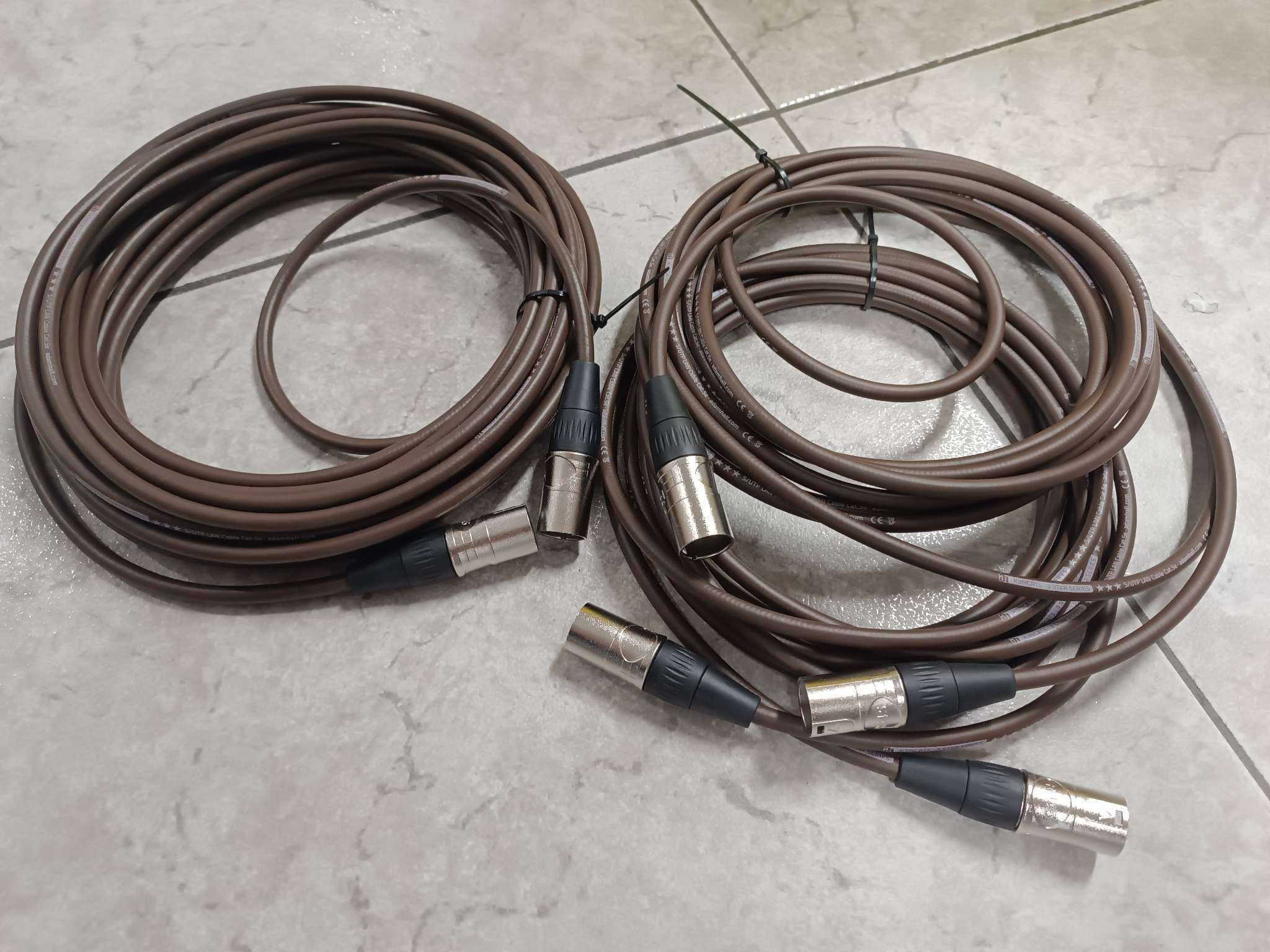 Skrętka mobilna ethernet LAN Cat 5e SUTP Ethercon RJ45 zestaw 7szt