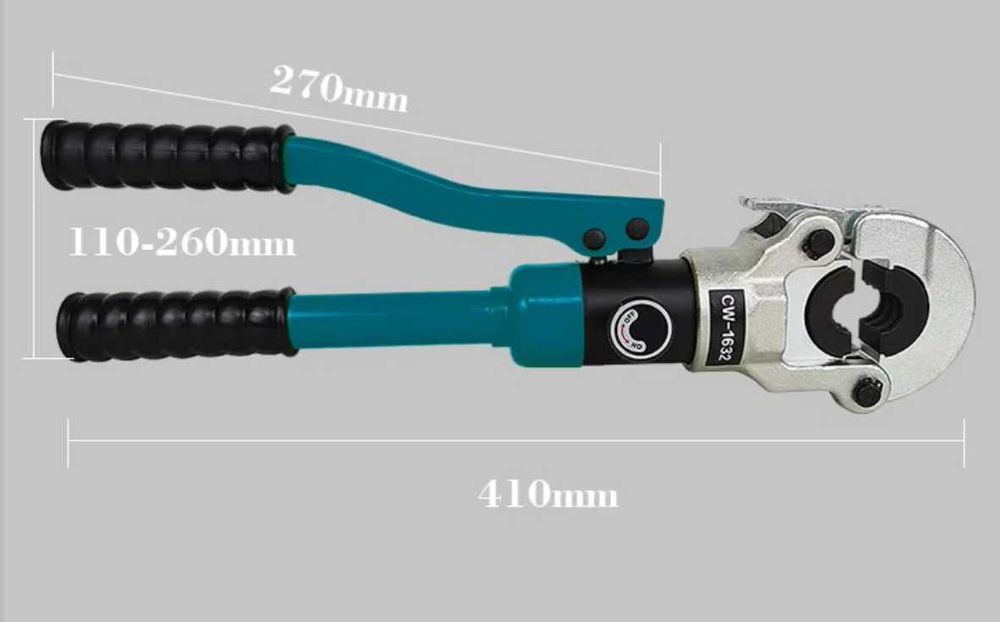 Гідравлічний інструмент для обтиску труб PEX CW-1632 з набором насадок