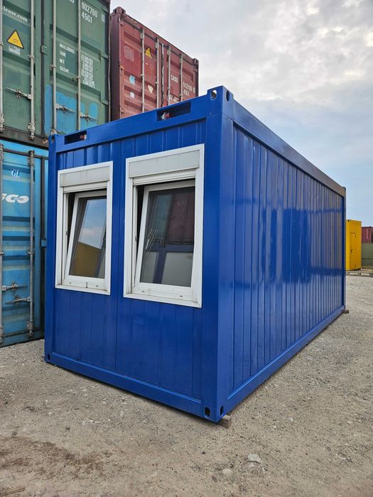 Kontener socjalny biurowy containex  budowlany niebieski