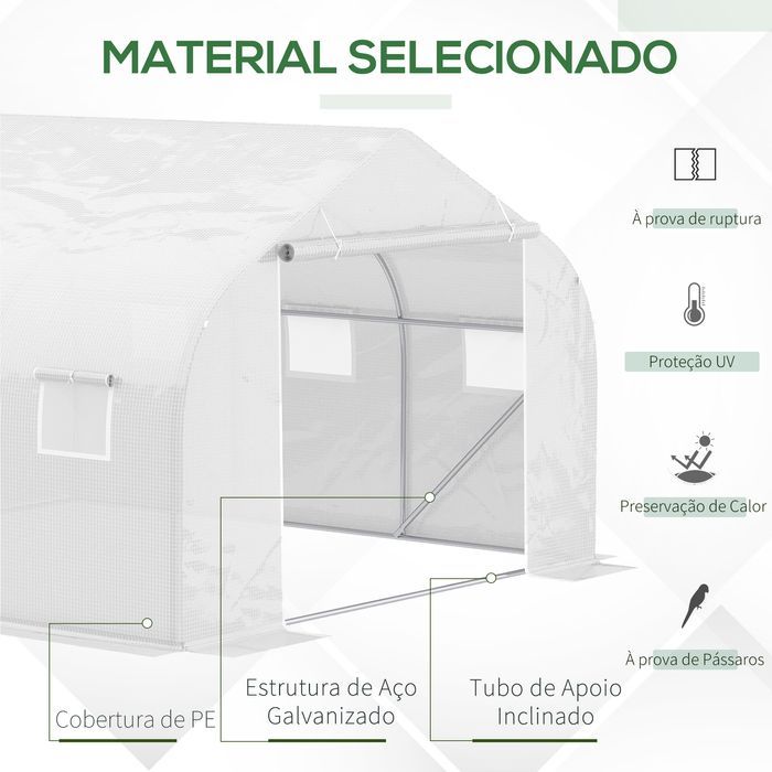 Estufa Tipo Túnel 445x299x200cm com