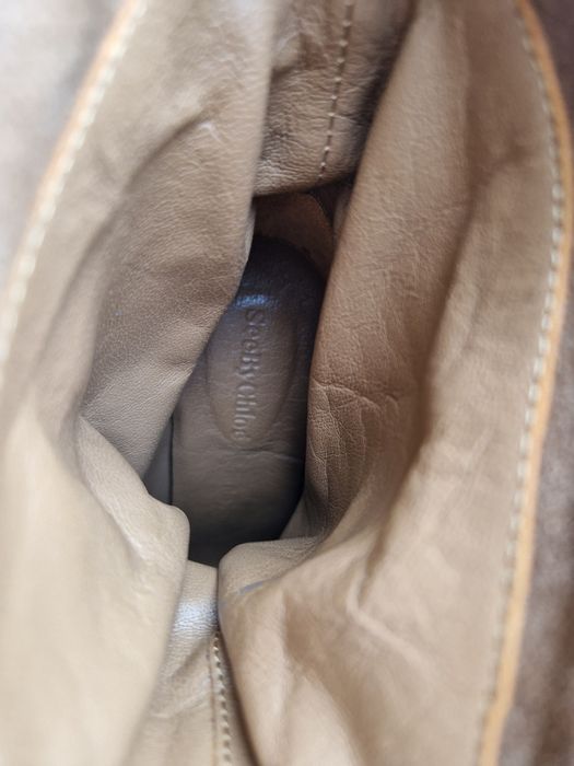 Ботинки сапоги бежевые кемел camel See By Chloe