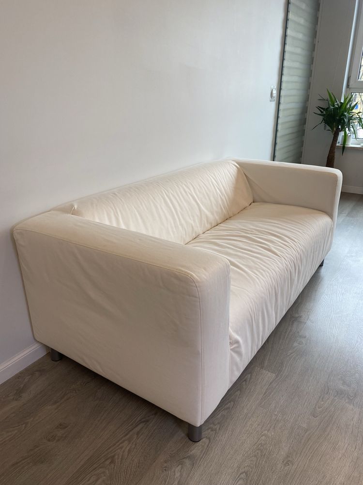 Sofa Klippan biala/ kremowa z idealnym stanie!