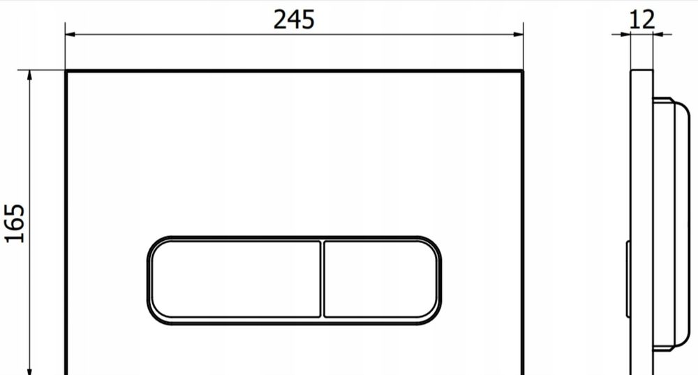 Mexen przysk do "geberitu" stelaża podtynkowego wc czarny mat