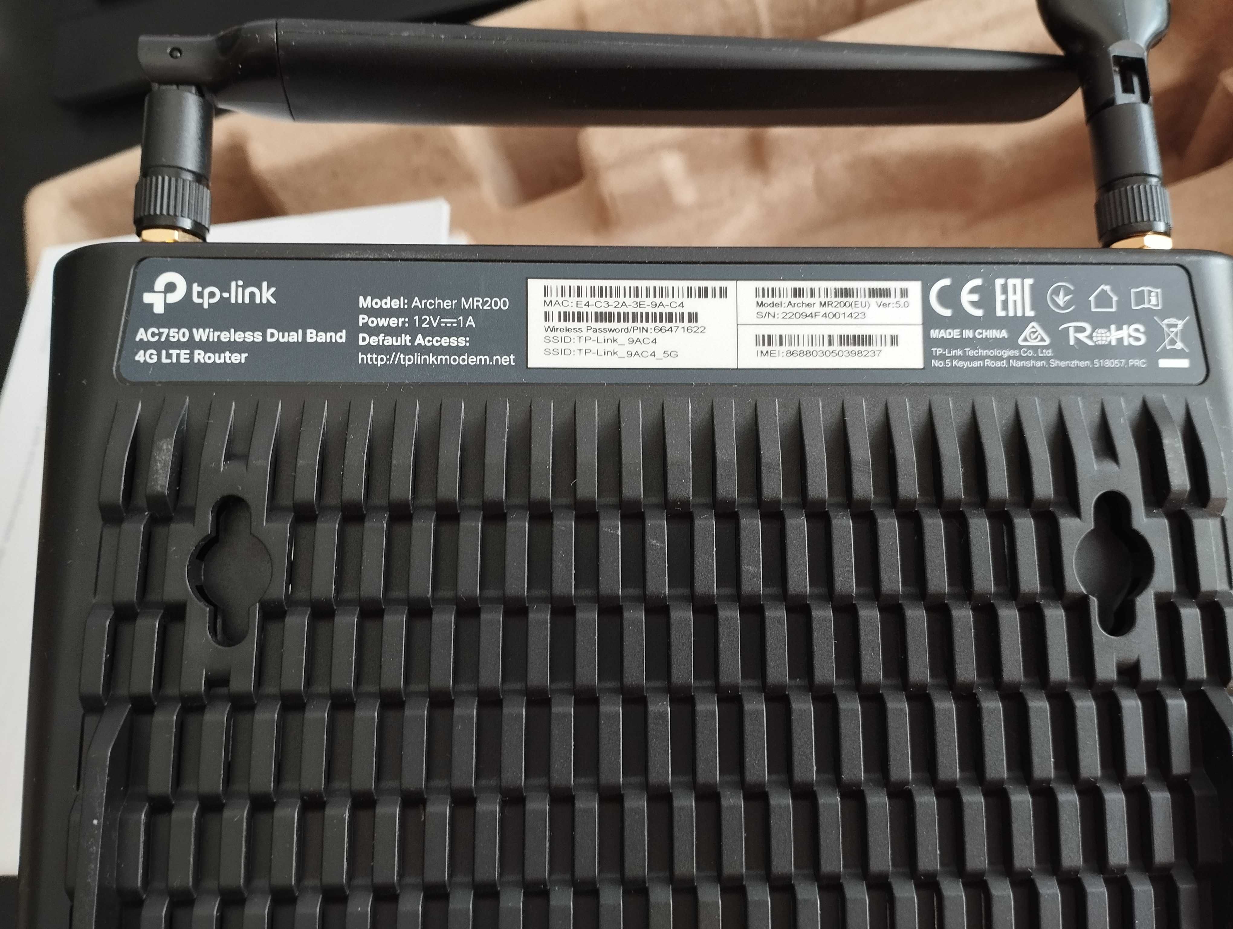 Router TP_LINK Archer MR200 AC750 Dual Band Wifi