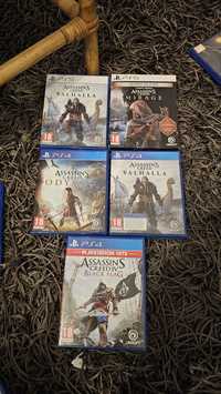 Assassins Creed Valhalla Odyssey Black Flag Mirage PS4 PS5 playstation