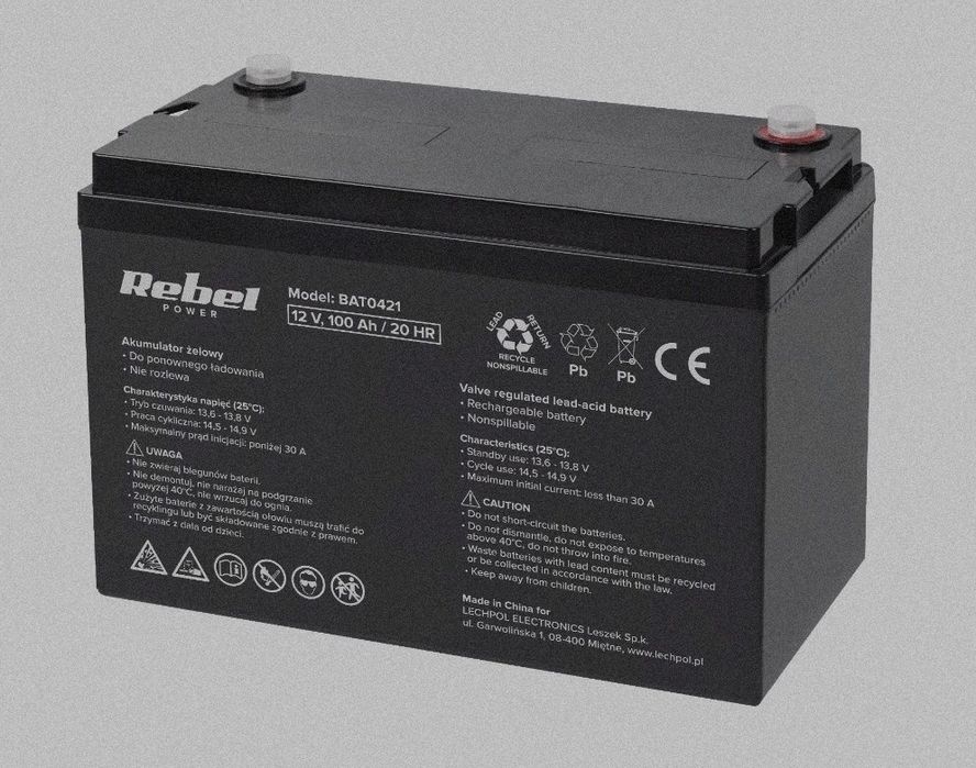 Польща Гарантія 100А гелевый аккумулятор