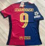 koszulka FC BARCELONA domowa 24/25 LEWANDOWSKI 9 meczówka! LM! L slim!