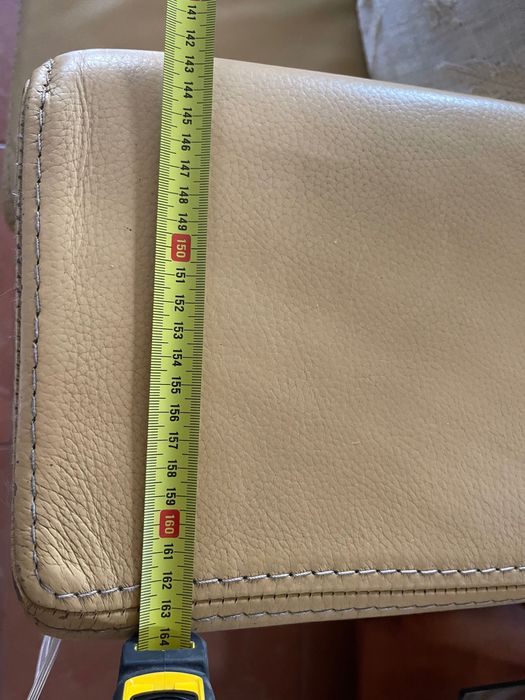 Conjunto de 2 Sofás amarelos em pele