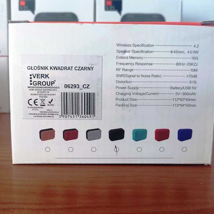 Mini coluna Bluetooth rádio FM USB micro SD MP3 11x8x4cm