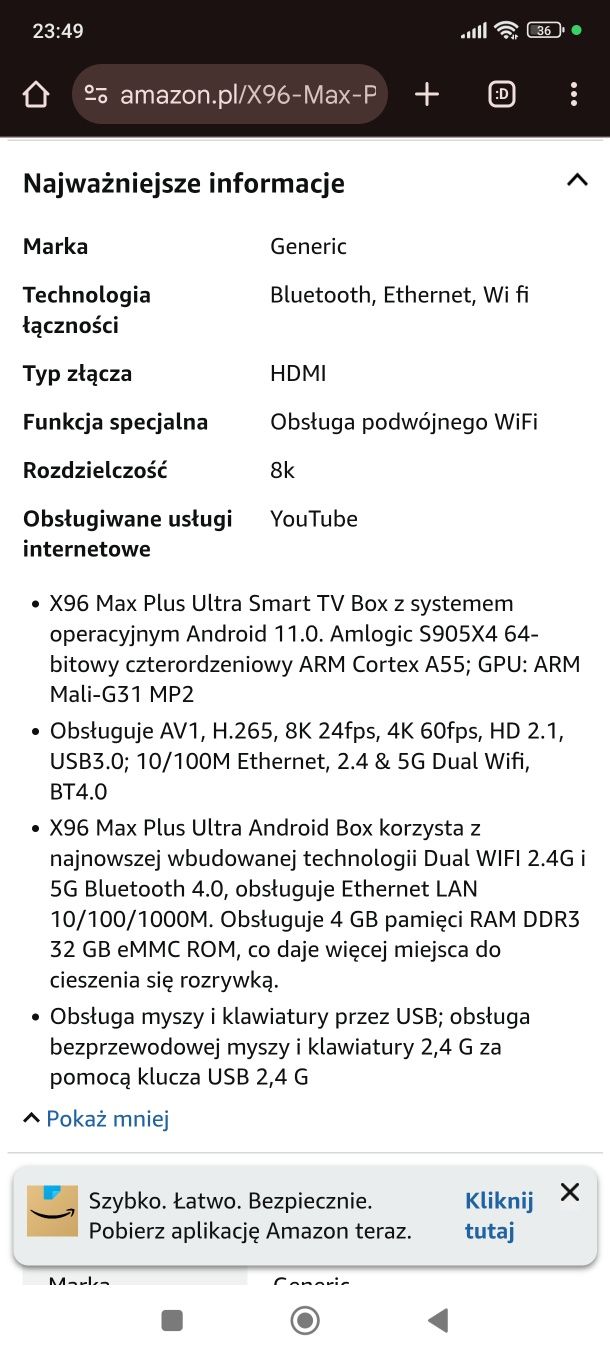 Android box X96max+ ultra