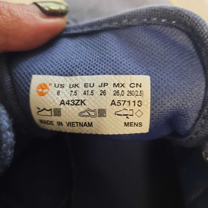 Niebieskie/Jeansowe buty Timberland