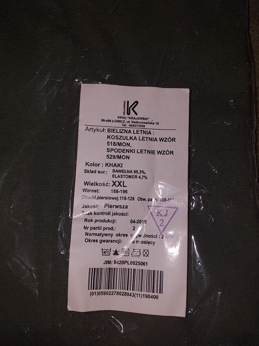 Bielizna wojskowa letnia wz.518/MON,militaria,WP,demobil,spodenki