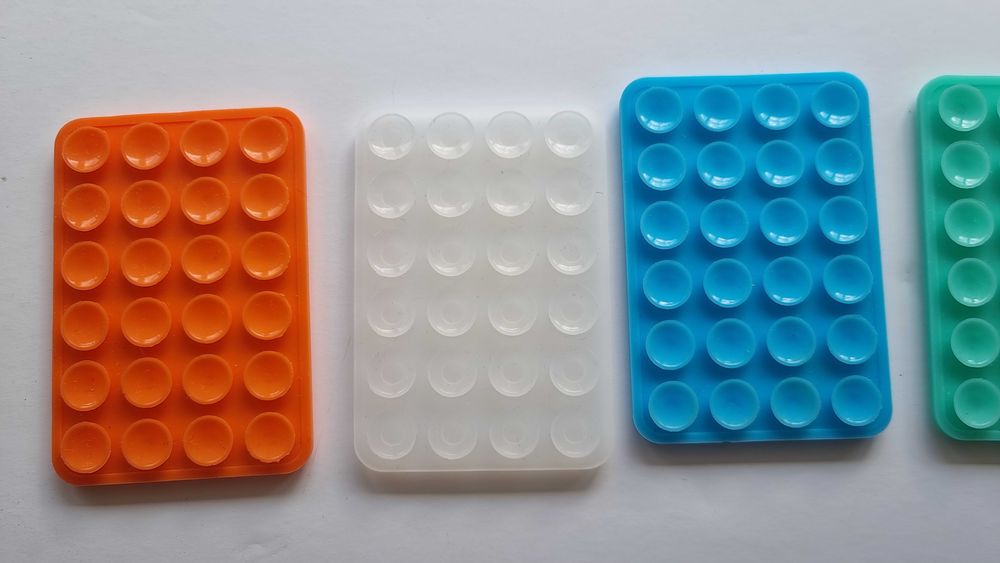 Pack de 7 Suportes de Ventosa em Silicone para Telemóvel