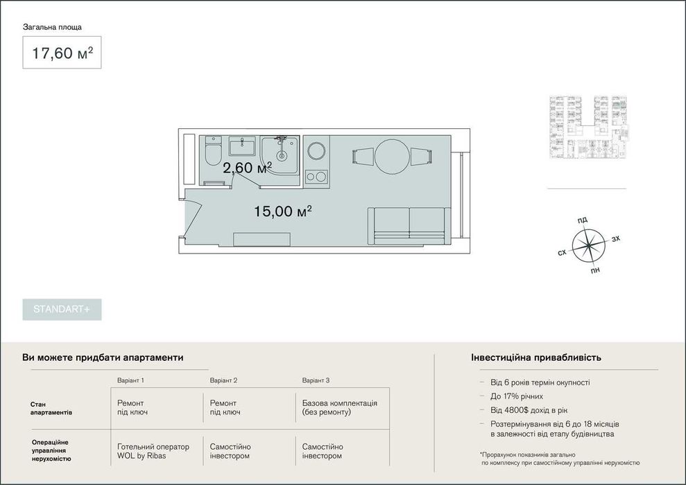 Елітні апартаменти в Карпатах з терасами в готельному комплексі