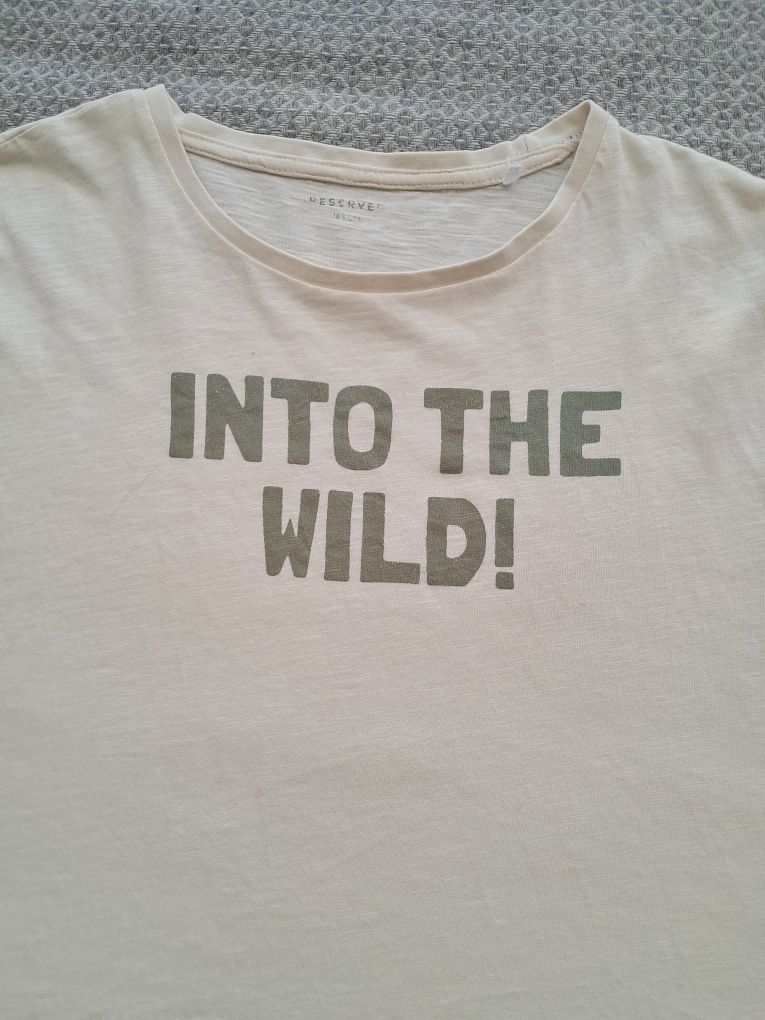 T-shirt chłopięcy z napisem "Into the Wild!",rozm. 164, Reserved