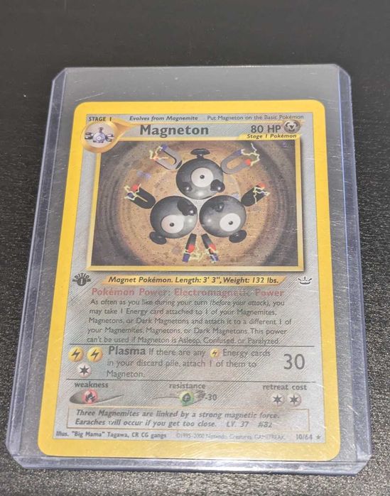 Magneton 1st Edition Hologram 10/64 Base Set Card - Perfect Condition