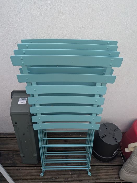 Conjunto 4 cadeiras exterior + almofadas