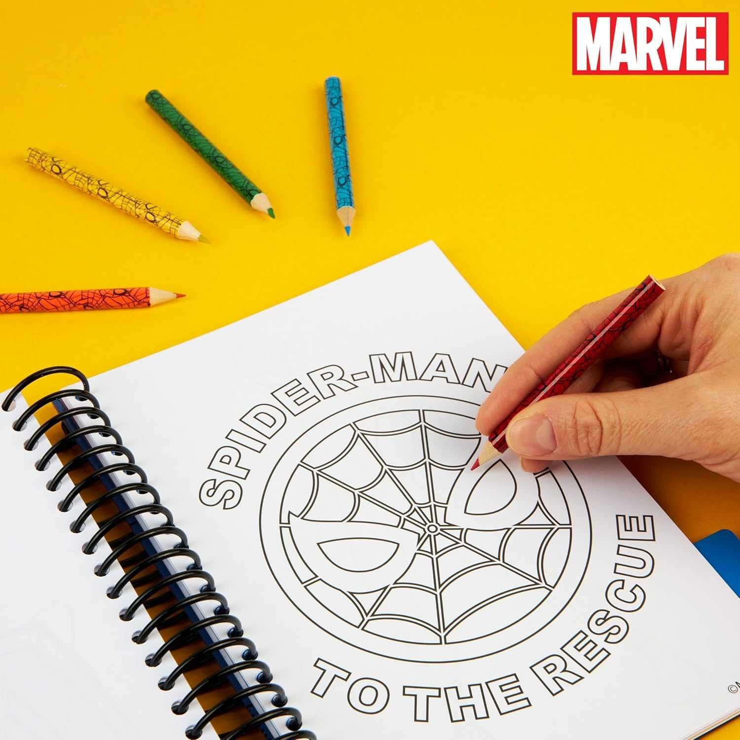 Marvel Ksiązka Spiderman kolorowanka z szablonami i 1000 szt. naklejek