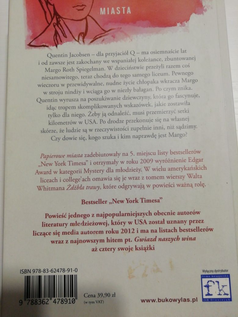 Książka-powieść Papierowe Miasta