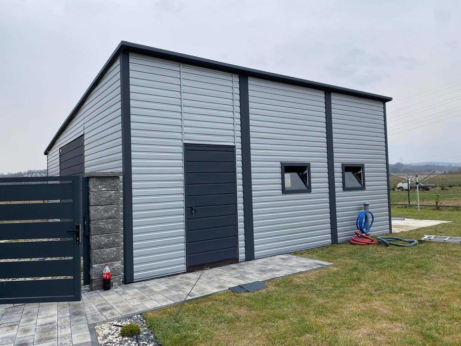 Garaż blaszany 7x7 Solidne konstrukcje  Hale Wiaty Magazyn raty Tanio