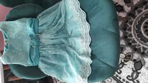 Sukienka dziecieca elegancka zielona butterfly wings 18/23 miesiace