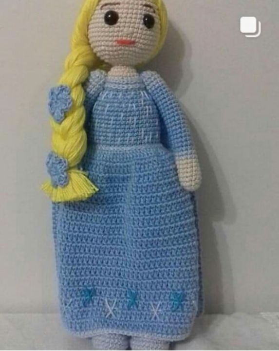 Princesas da Disney Elsa e Anna Amigurumi