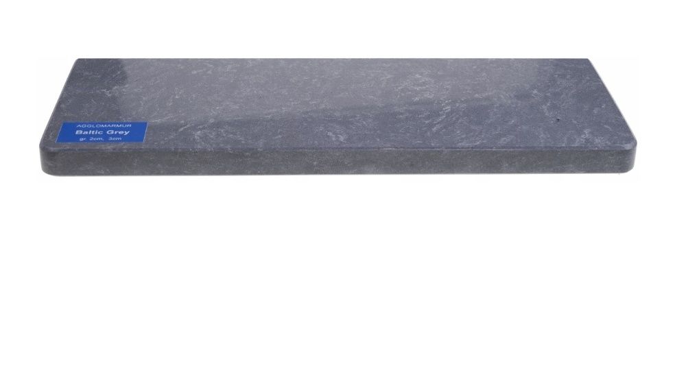 Baltic Grey parapety, schody wewnętrzne konglomerat aglomarmur granit.