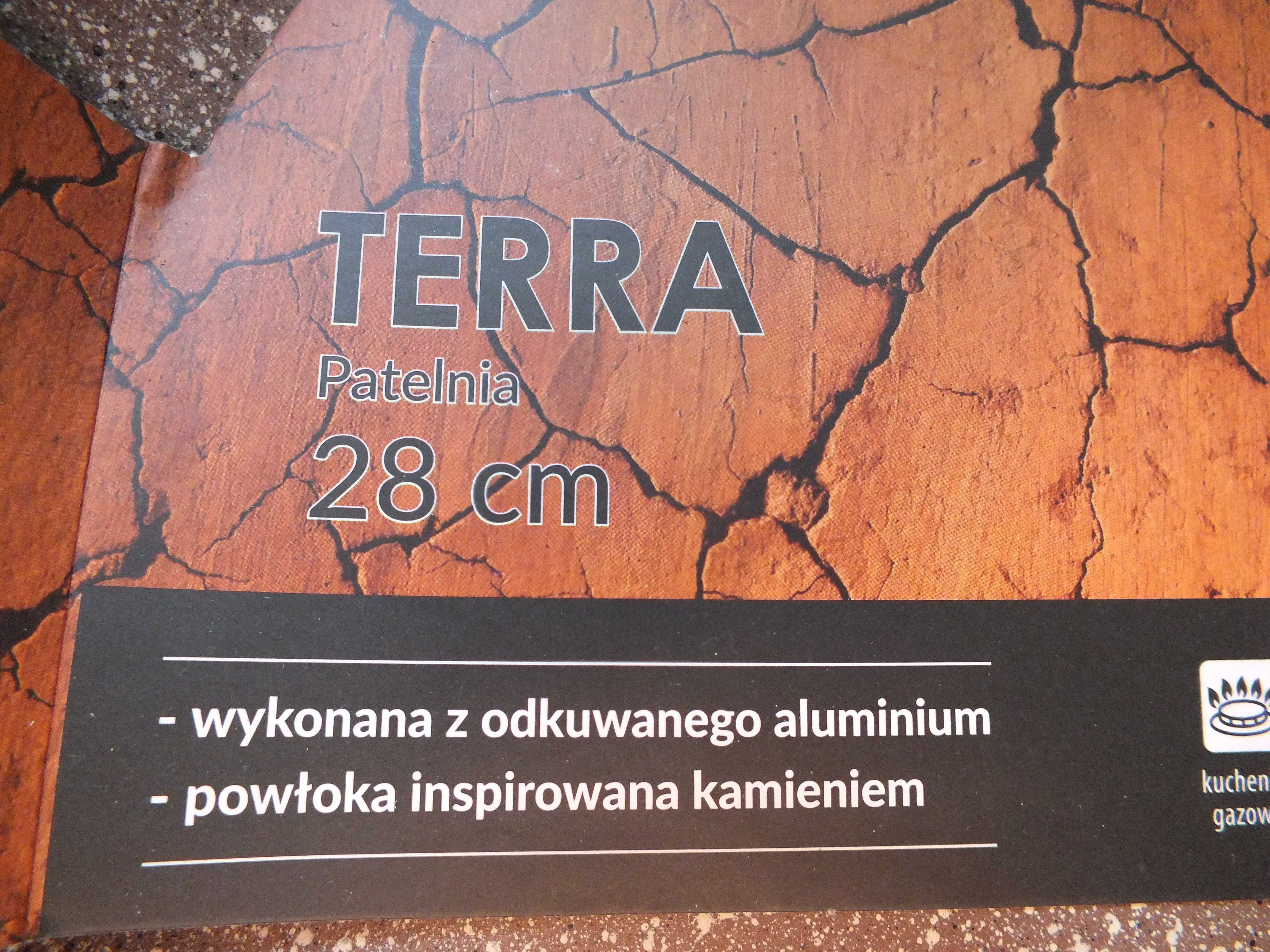 patelnia AMBITION TERRA 28cm aluminium odkuwane NOWA indukcja kamień
