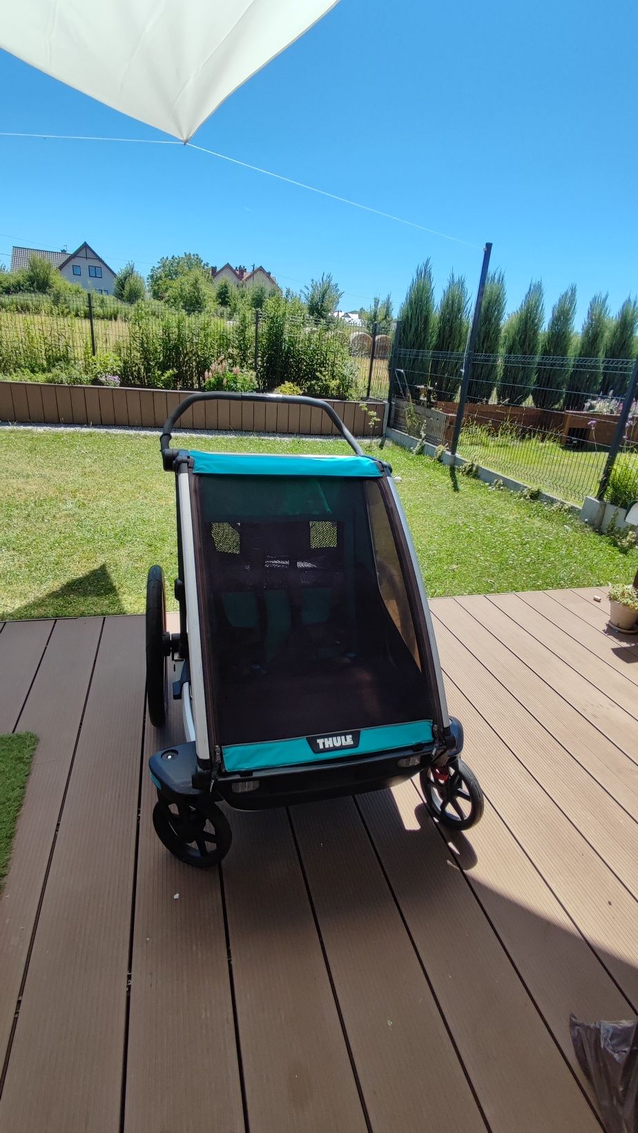 Przyczepka/ wózek Thule Chariot lite 2 dwu osobowa + osłonka przeciwde