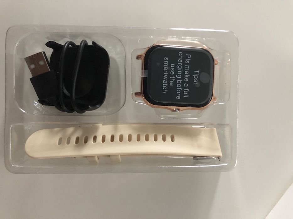 Smartwatch nowy inteligentny zegarek kolor złoty