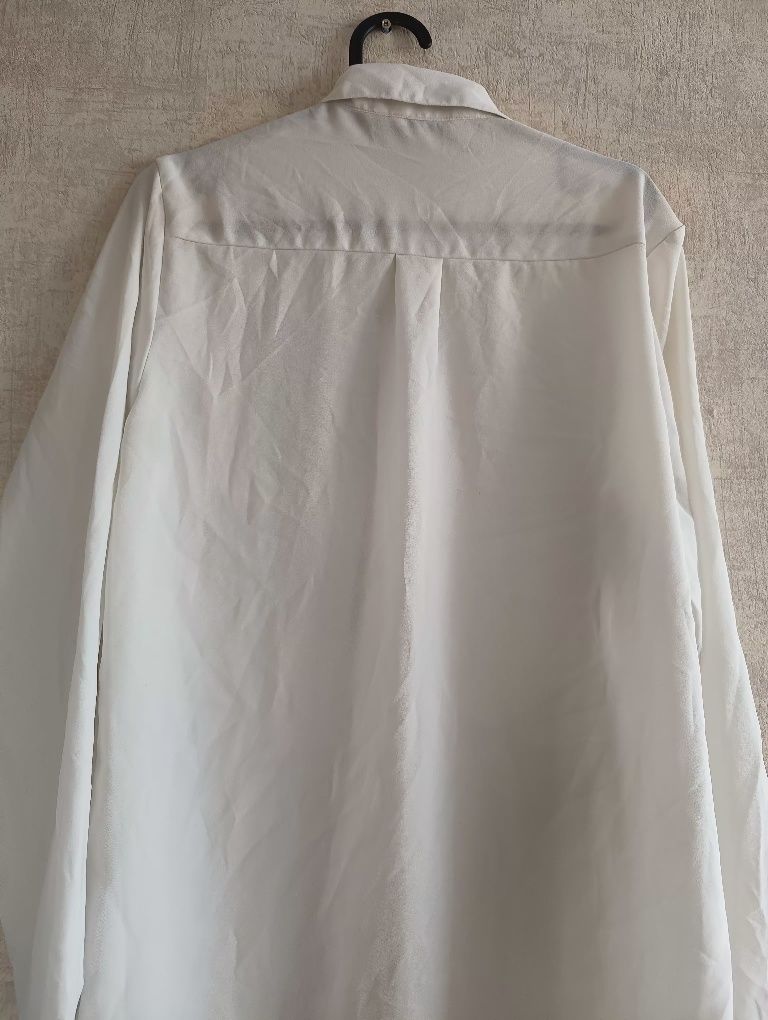 Długa biała koszula rozmiar 38 M