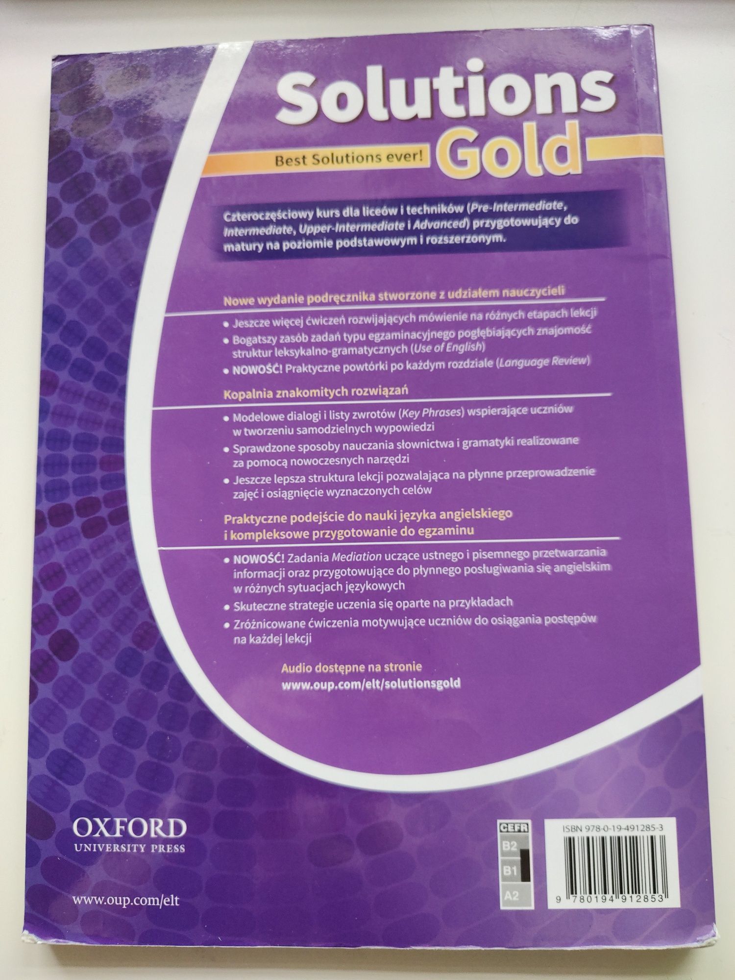 podręcznik solutions gold intermediate fioletowy