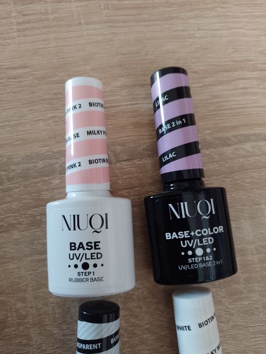 Niuqi Baza Milky White+ Transparent Żel+ Milky Pink 2