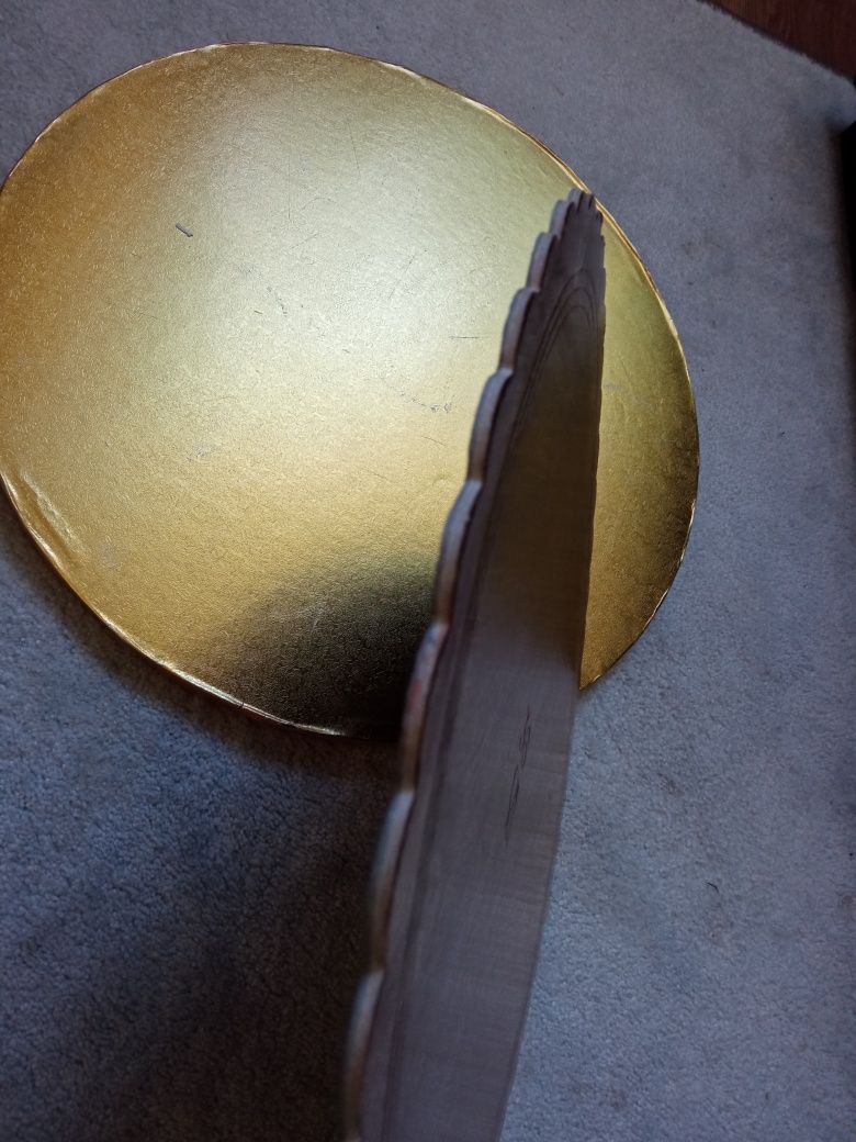 Tace pod torta złote 2 szt średnica 40 cm i 36 cm