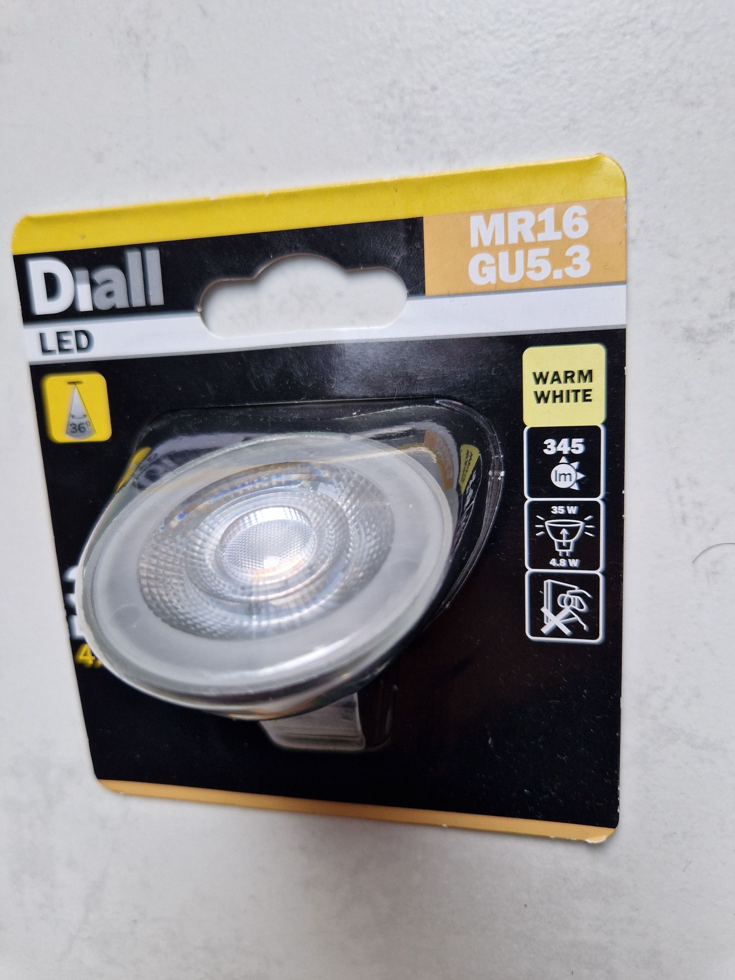 Żarówka LED Diall MR16 GU5,3 moc 4.8 W, jasność 345 lm, nowa