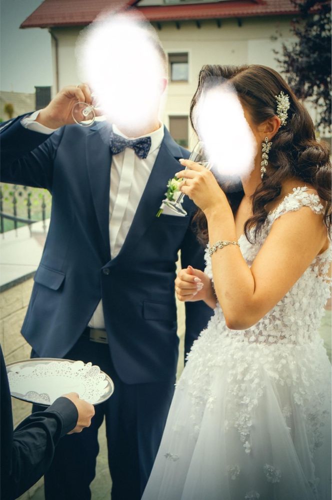 Suknia ślubna kwiaty sukienka na ślub na wesele