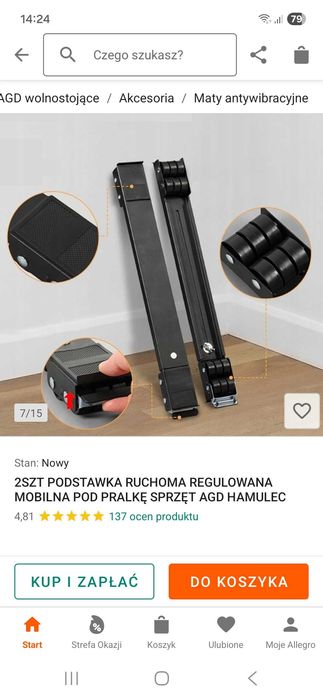 Sprzedam rolki pod pralkę,lodówkę sprzęt AGD