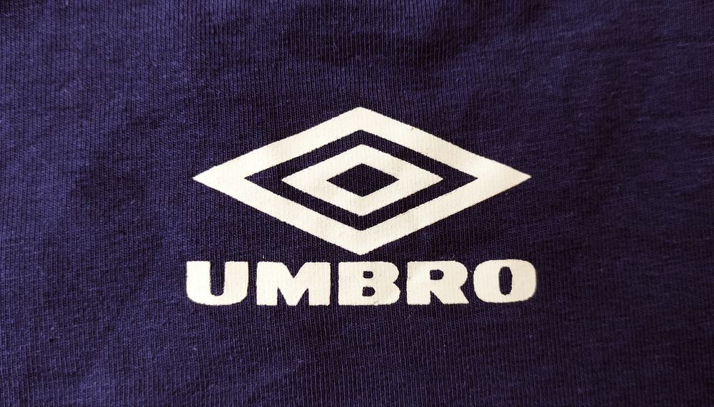 Umbro świetny sportowy crop top w stylu bokserki XL granatowy z logo