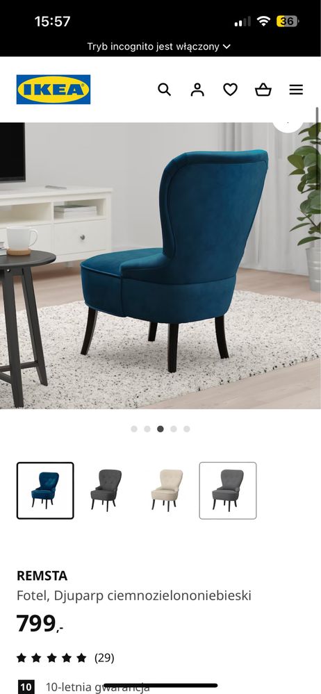 Fotel Ikea Remsta