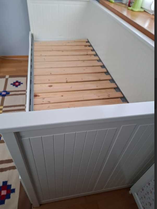 HEMNES IKEA łóżko z 3 szufladami, 2 materace, 80x200 cm