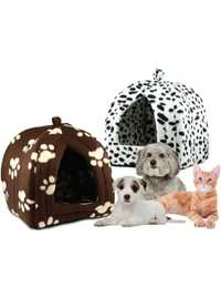 Мягкий флисовый домик для домашних животных собак и кошек 35×35×40см.