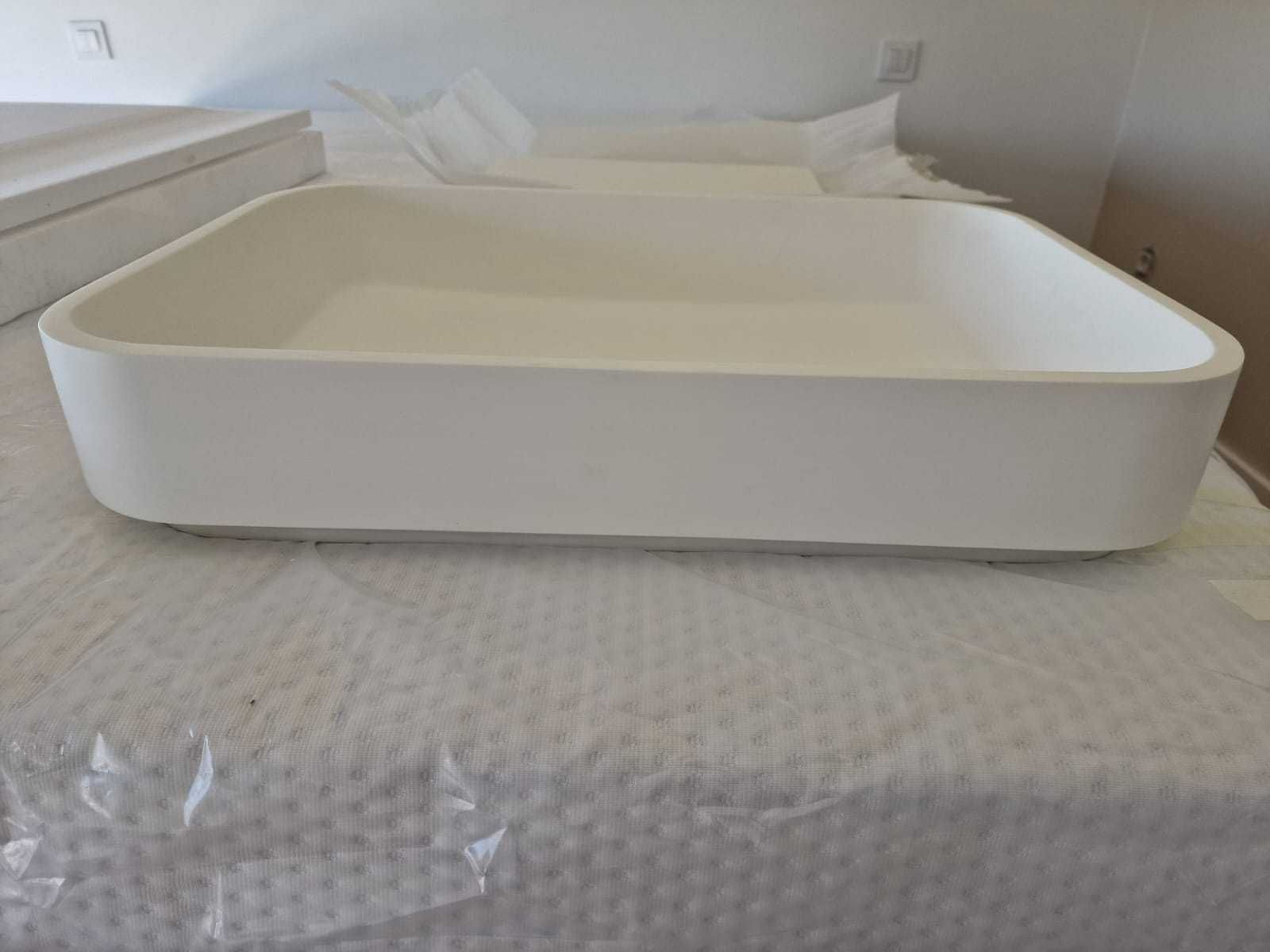 Lavatório de Bancada 60x40x11 (Mineral Fundido) - NOVO