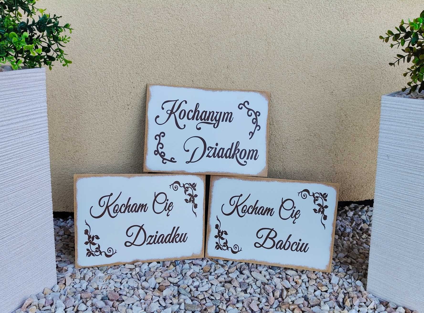 Tabliczki na Dzień Babci i Dzień Dziadka Różne WZORY