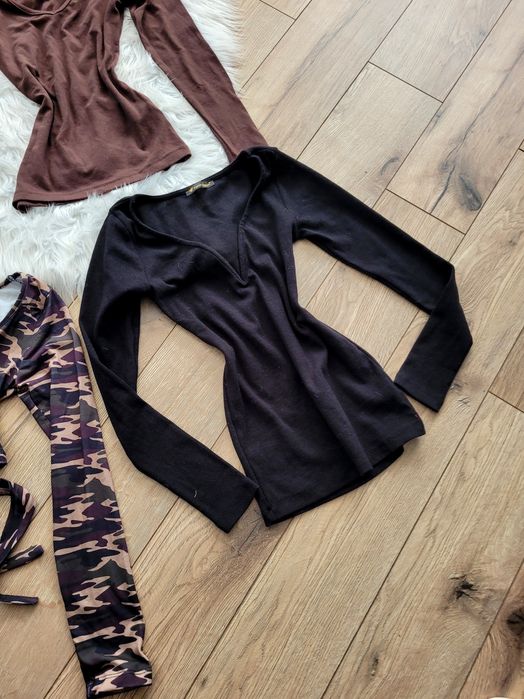 Zestaw bluzek bluzka Bocca bluzki moro czarna czekolada